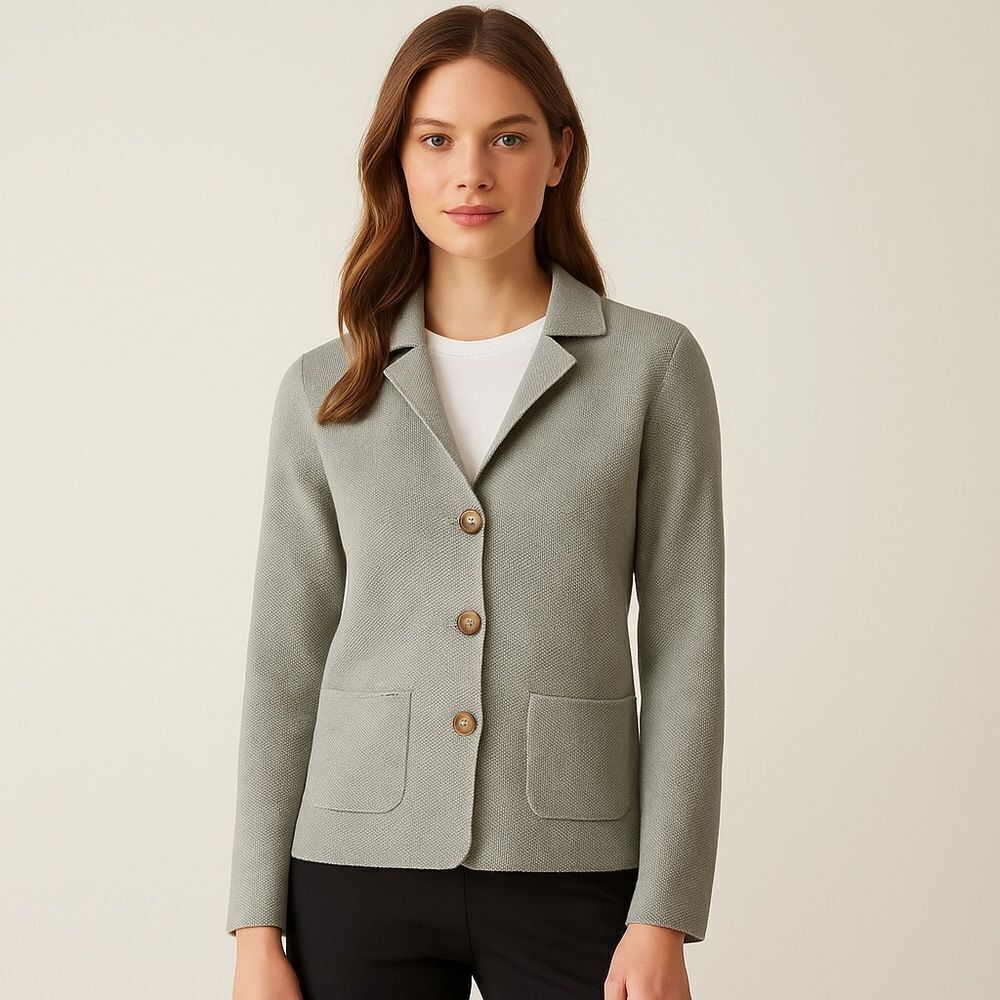 Revolve Falconeri Knit Button Front Extra Fine Merino Wool Jacket Cardigan